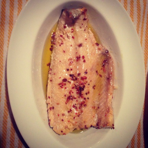 olive oil poached trout