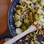 farro, brussels sprout, and potato bake