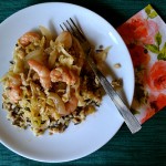 indian stir fried cabbage and shrimp