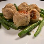 parmesan turkey meatballs with green beans