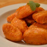 carrot gnocchi with butter sage sauce