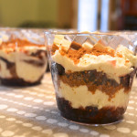 honeyed fig with goat cheese and mascarpone cream trifles