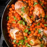 harissa chicken with chickpeas