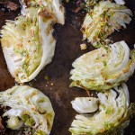 roasted cabbage with spicy lime dressing