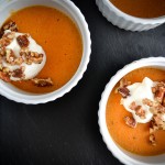 Sweet Potato Flan with Maple Yogurt and Caramel Pecans