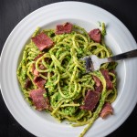 Nettle Pesto Pasta with Bacon