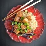 Mongolian Tofu and Green Beans with Rice