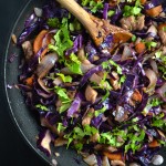 Red Cabbage, Sweet Potato, and Chicken Stir Fry