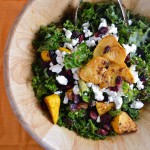 Kale, Squash, Quinoa Salad with Maple Citrus Dressing