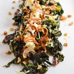 Sautéed Swiss Chard with Crispy Shallots and Walnuts