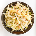 Kohlrabi, Apple, and Walnut Slaw Salad