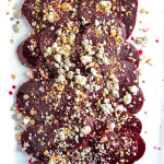 Quick Pickled Beet Salad with Blue Cheese and Crushed Hazelnuts