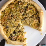 Savory Brussels Sprout, Mushroom, and Blue Cheese Brunch Pie