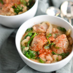 sausage, spinach, and white bean stew