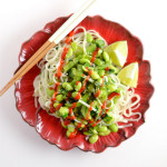 Green Vegetable Rice Noodle Bowl