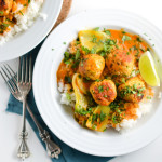 Thai Meatballs with Red Curry Coconut Sauce