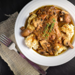 Chicken and Dumplings with Mushrooms