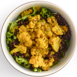 curried cauliflower, quinoa, and arugula salad