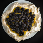 Lemon Curd and Blackberry Pavlova