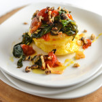 Polenta Stack with Spinach and Tomatoes {Secret Recipe Club}