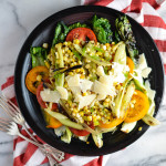 Grilled Romaine, Charred Corn, Tomato, and Fennel Salad