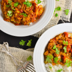 Baingan Bharta with Rice {Indian Eggplant Dish}