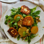 Golden Beet, Halloumi, and Walnut Salad