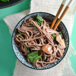 Sesame Noodles with Kale and Mushrooms