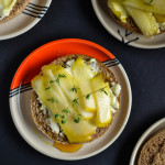 Pear and Brie Toasts with Honey