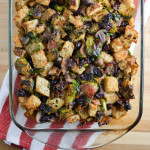 Wisconsin Brussels Sprouts, Jones Bacon and Cranberry Stuffing