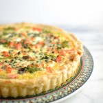 Salmon and Leek Quiche with Capers