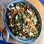 Wild Rice with Kale, Sun Dried Tomatoes, and Gruyere
