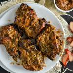 Grilled Chicken Thighs with Ramp and Rhubarb Chutney