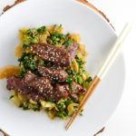 Stir Fried Beef with Bok Choy and Turnips