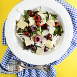 Massaged Kale Salad with Pickled Cherry and Kohlrabi