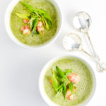 Broccoli Coconut Soup with Langostino Tails