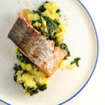 salmon with kale mashed potatoes