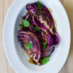 Grilled Red Cabbage with Mustard Sauce