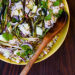 Grilled Scallion, Corn, and Dragon Tongue Bean Rice Bowl