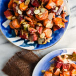 Spicy Roasted Beauty Heart Radishes and Carrots with Tahini