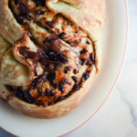 Twisted Bread Stuffed with Shallot Confit and Blue Cheese